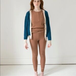 Fin & Vince Brown waffle pant